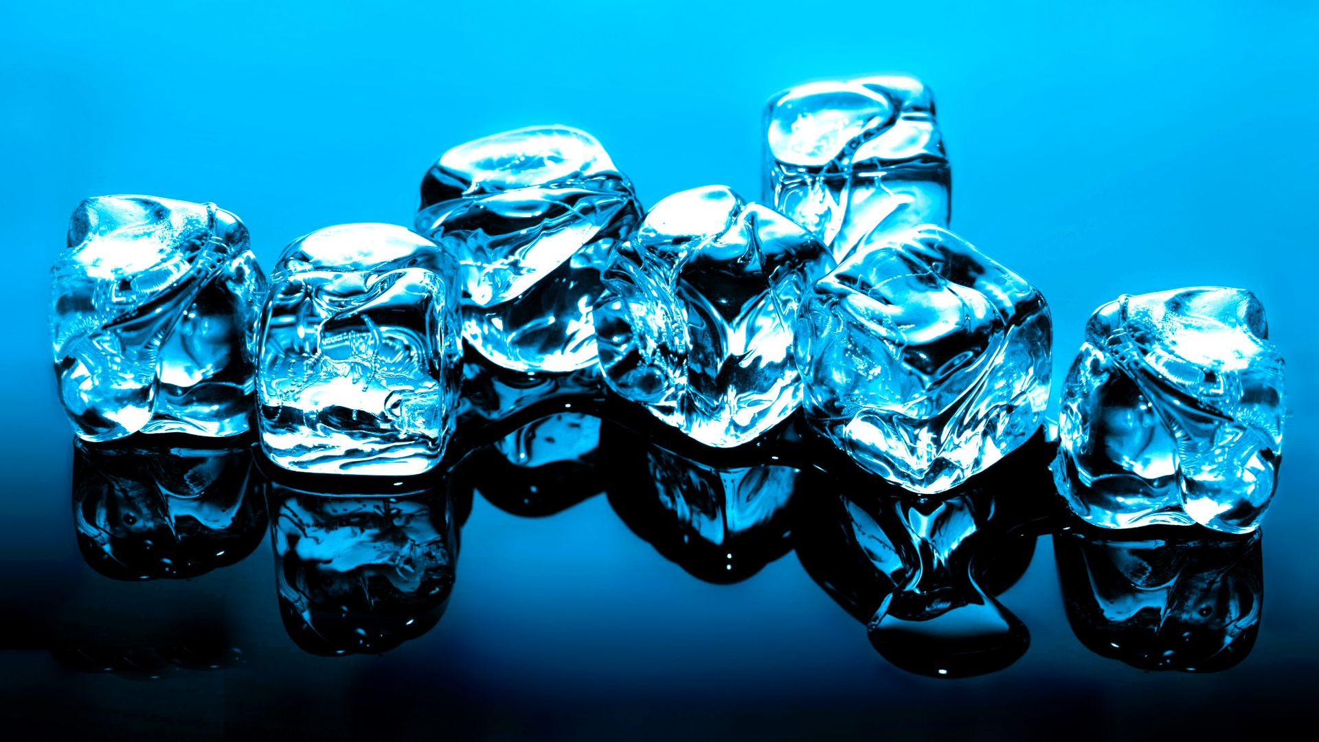 Ice Cube Blue Background Photography Wallpaper Stream