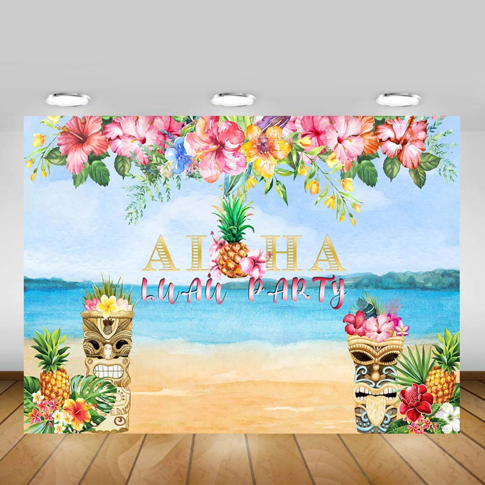 🔥 Download Amazon Mocsicka Luau Tiki Party Backdrop Hawaiian Aloha By
