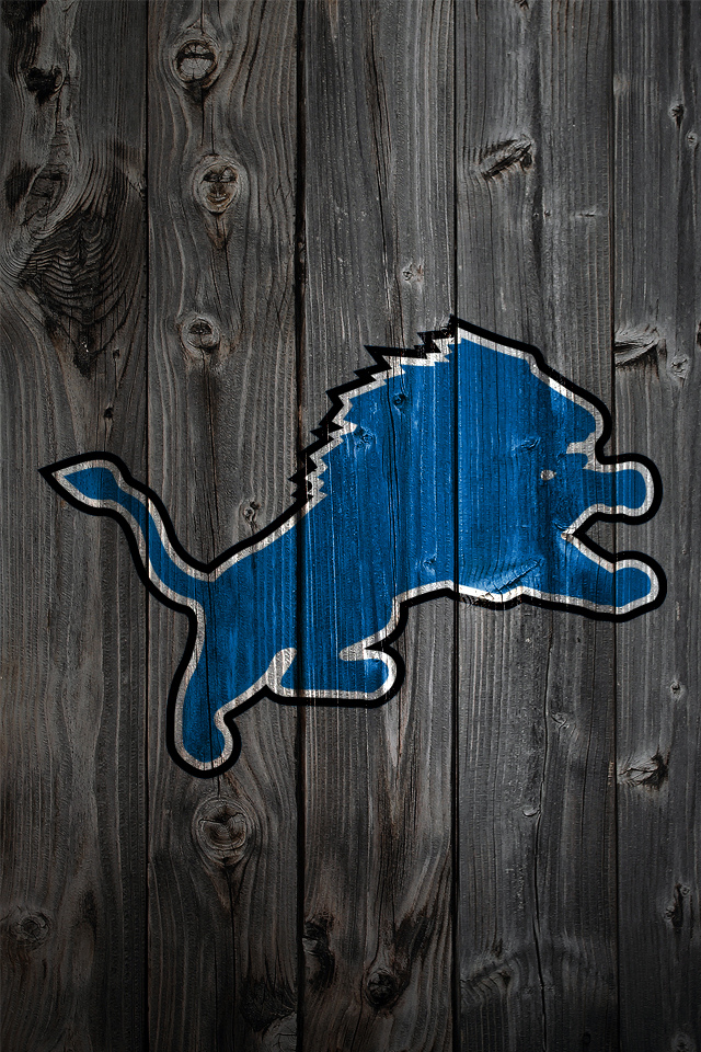 Detroit Lions Wood iPhone Background Photo Sharing