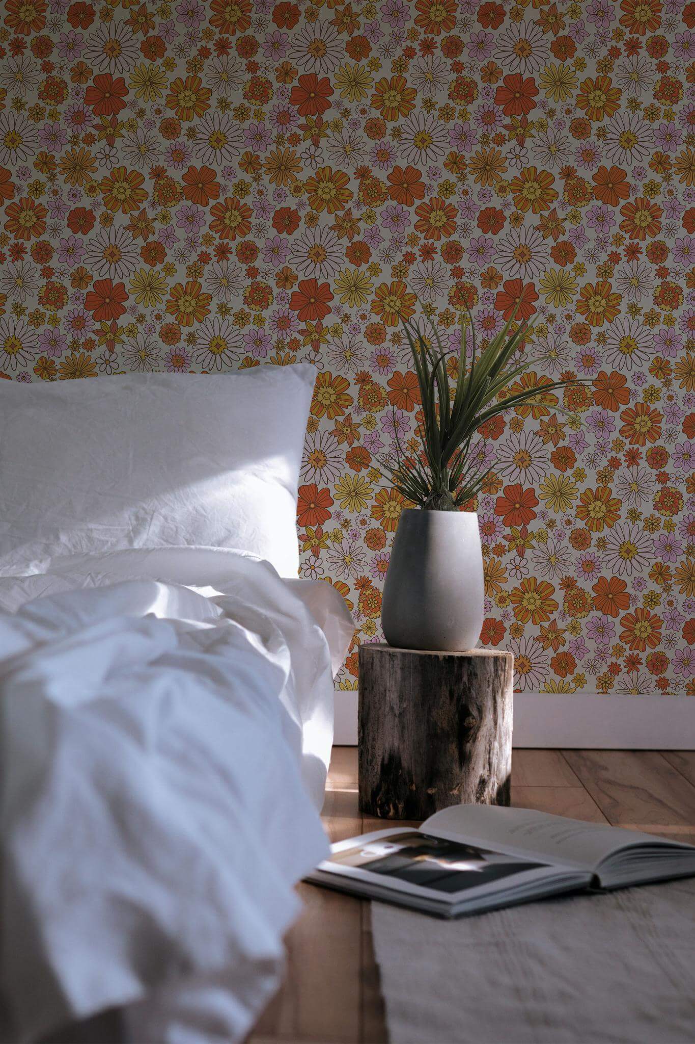 70s Floral Wallpaper