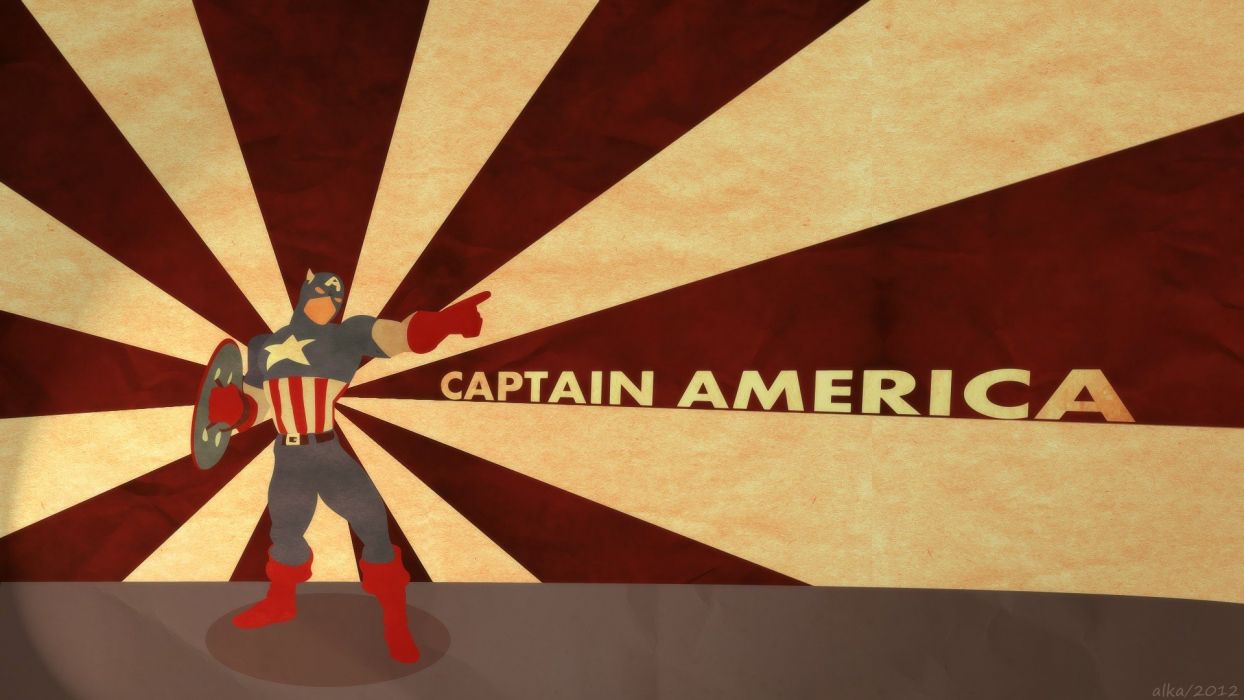 Movies Captain America Retro Digital Art Fan Wallpaper