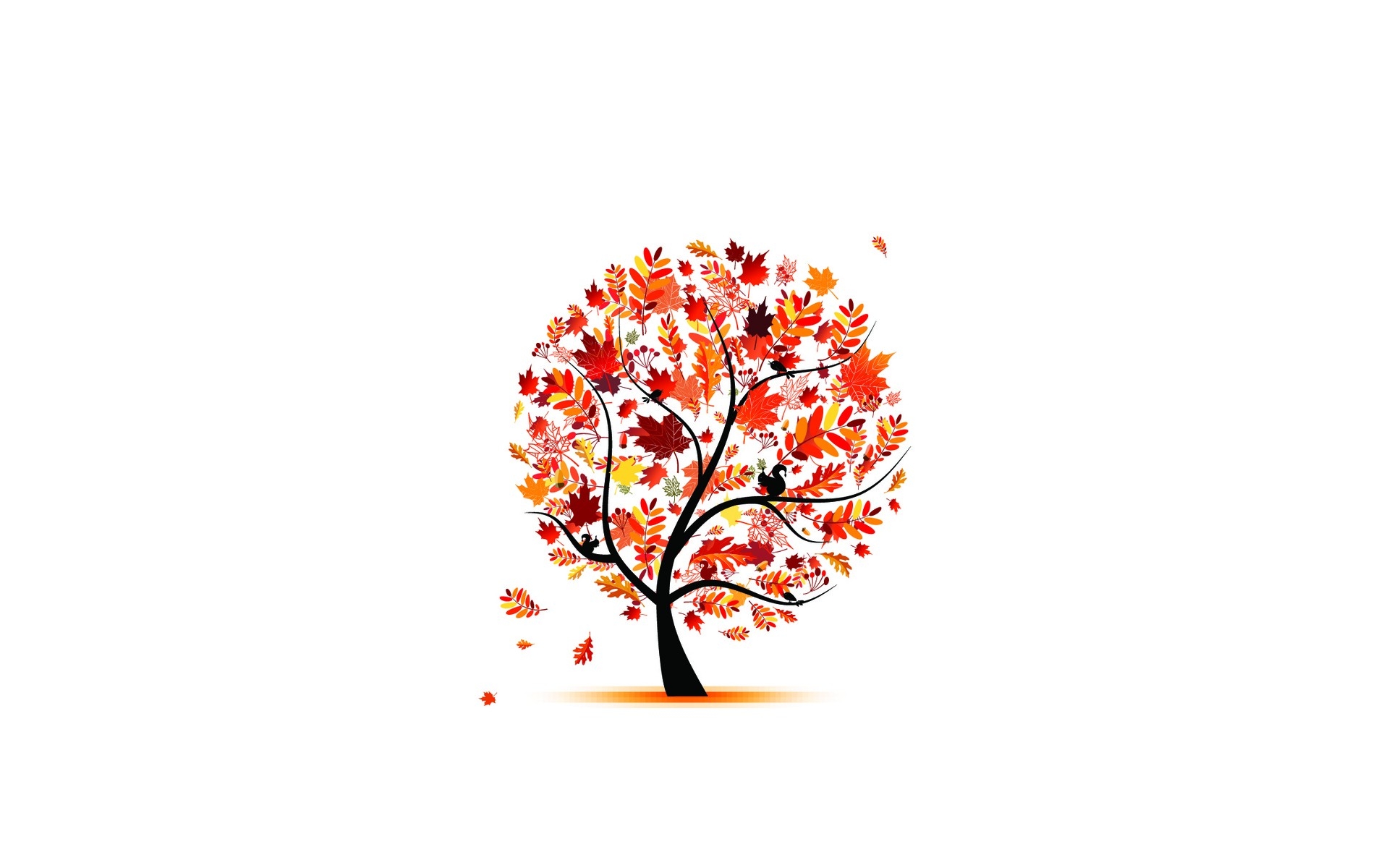 Minimalistic Green Tree Wallpaper HD