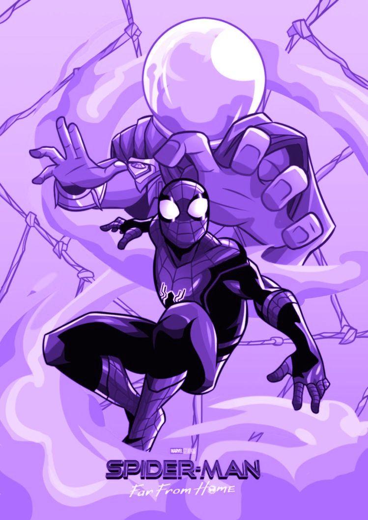 Spider Man Purple Widget Spiderman Ic Covers Art
