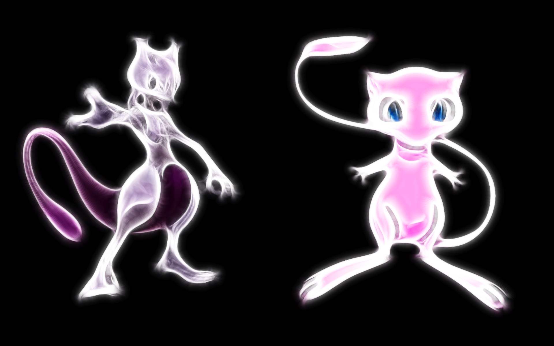 The Pokemon Anime Wallpaper Titled Mewtwo And Mew