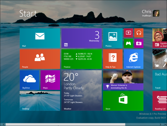 Show Desktop Background On Start Screen