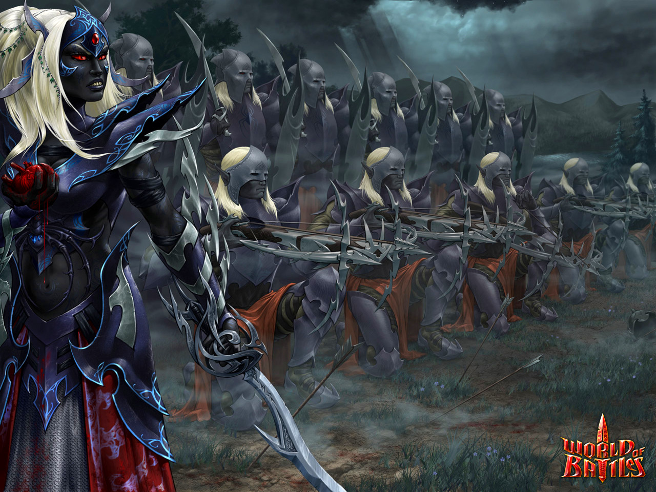 World Of Battles Dark Elves X 960pix Wallpaper Fantasy Art