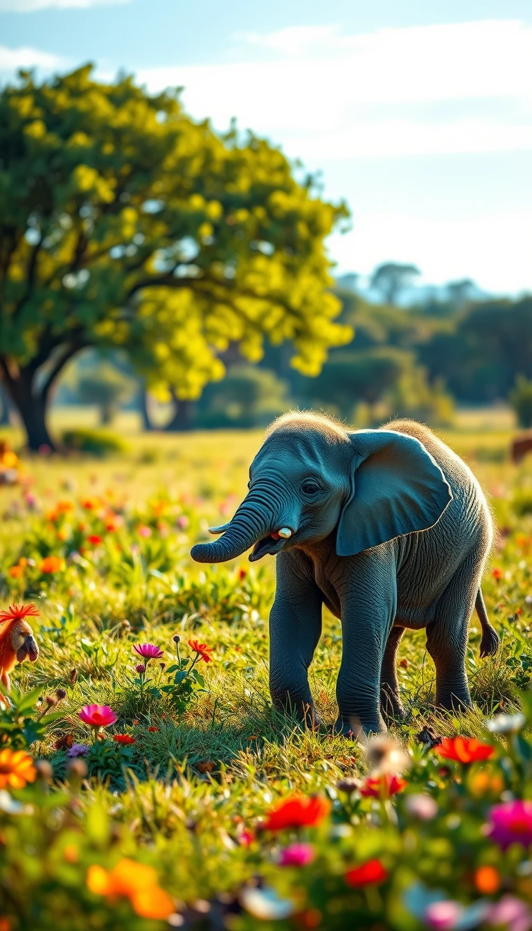 Baby Elephant Phone Wallpaper