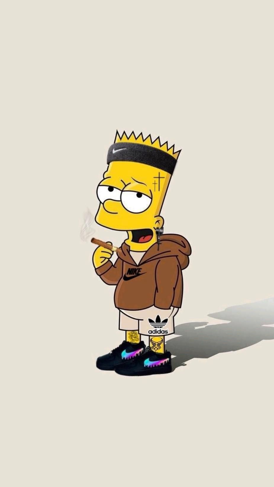 Abuse Bart Simpson Smoking Weed Png Image With Transparent Wallpaper
