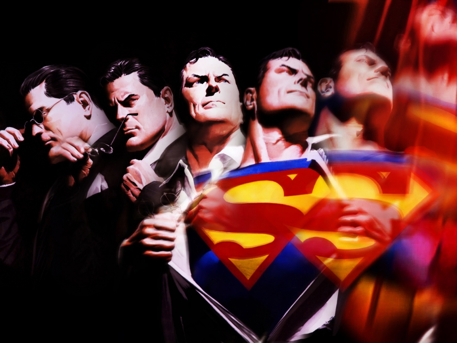 Superman Alex Ross Transformation Wallpaper Art HD