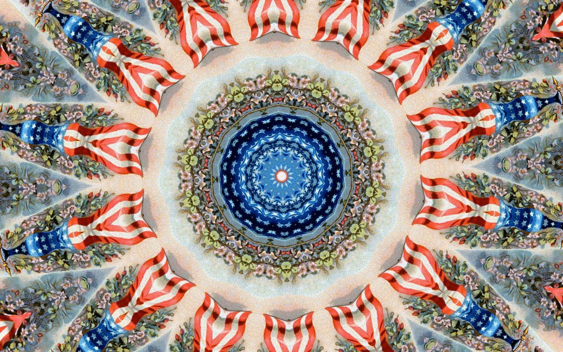 July 4th Kaleidoscope High Quality And Resolution