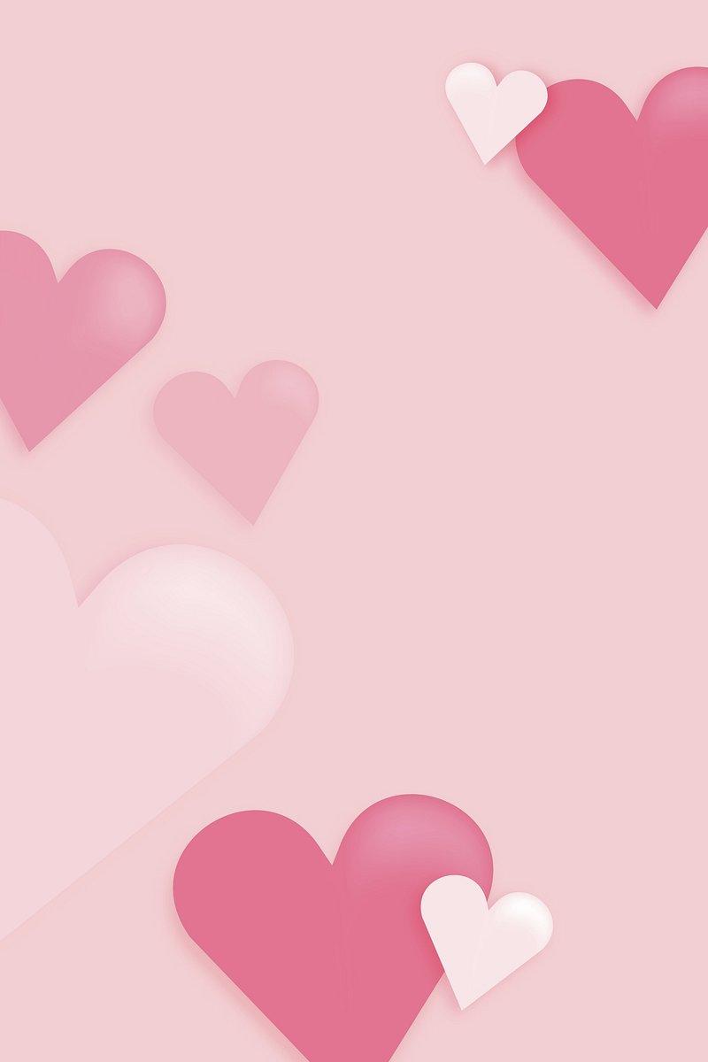 Heart Pattern Phone Wallpaper Cute Photo Rawpixel