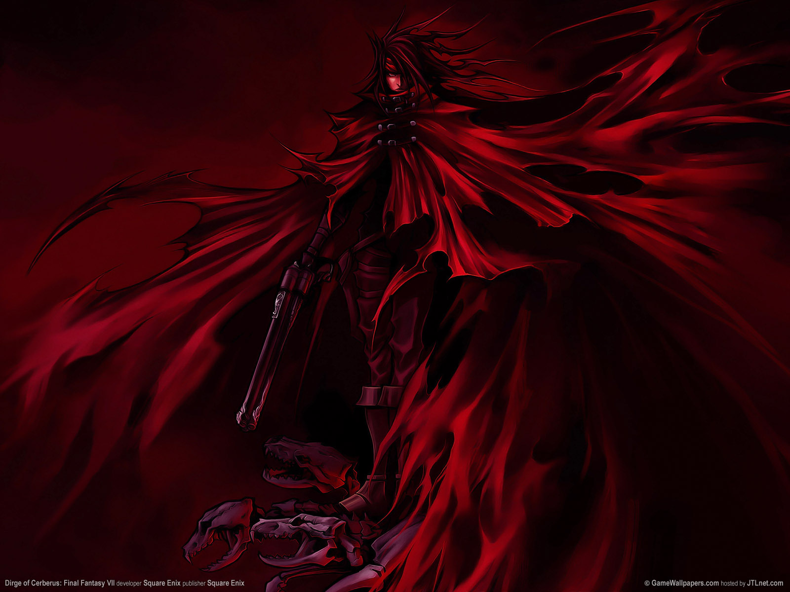 Final Fantasy Vii Vincent Valentine Red Skull Wallpaper