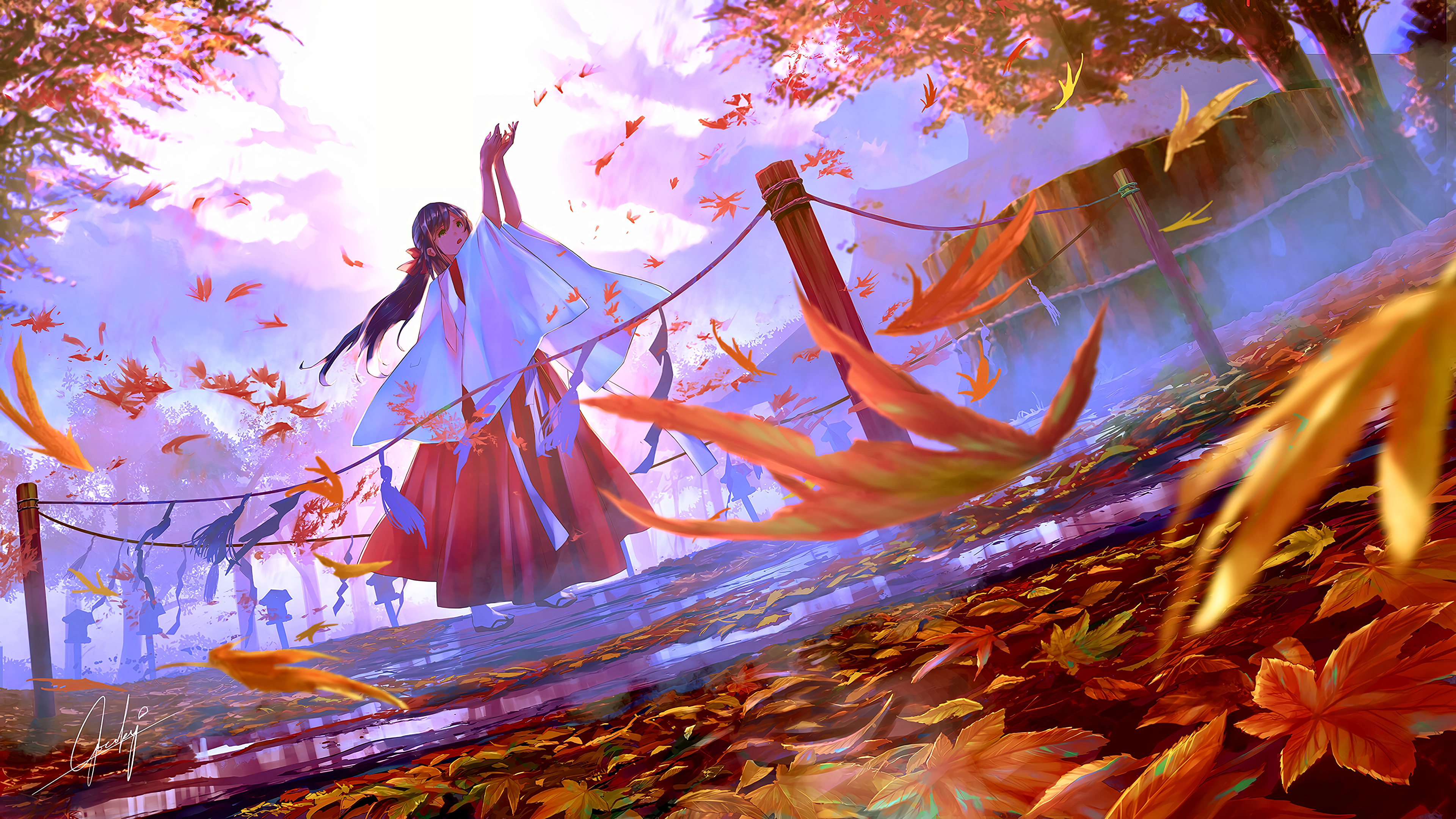 Japanese Clothes Anime Girl 4k Wallpaper HD