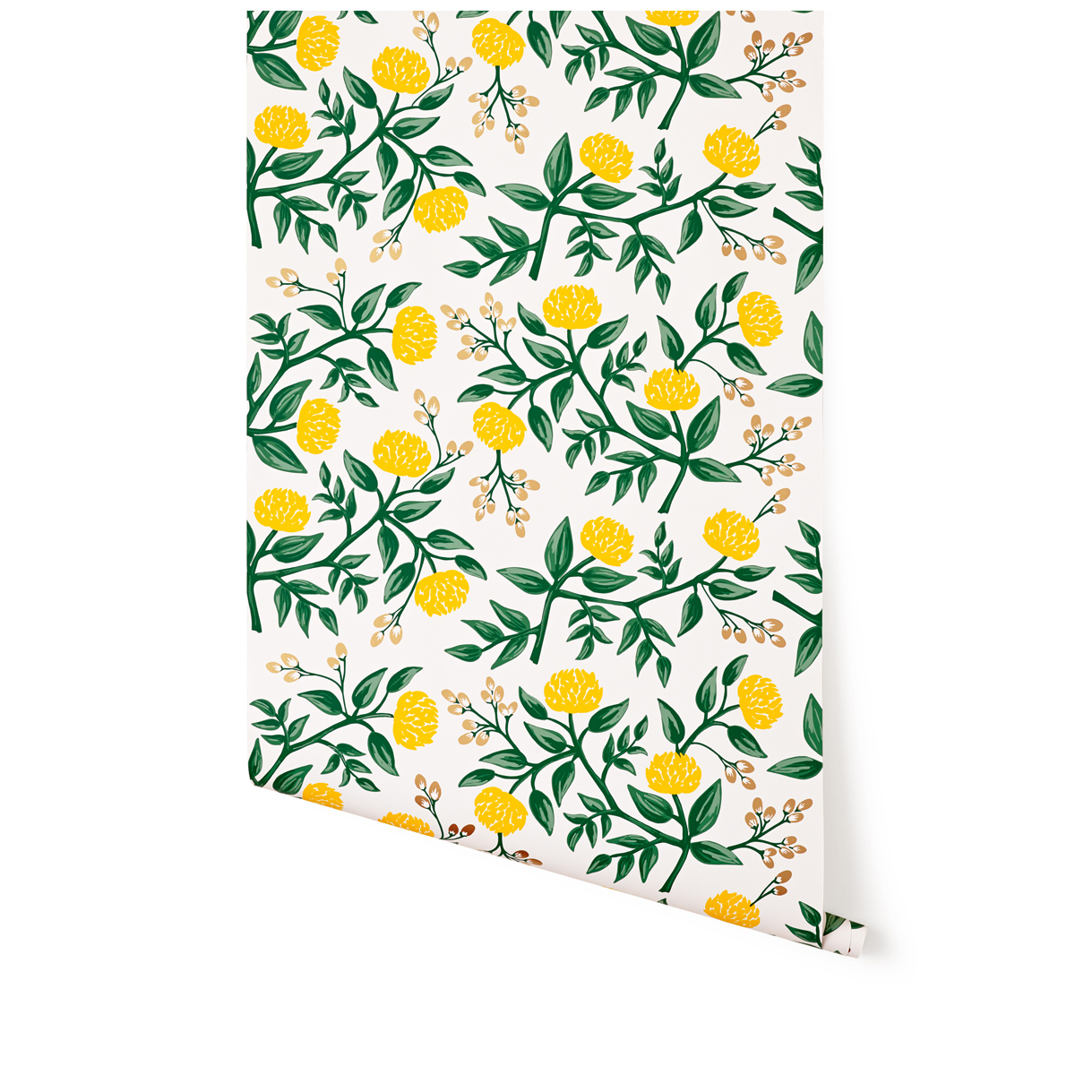 Peonies Yellow Wallpaper Roll Rifle Paper Co Hygge And West