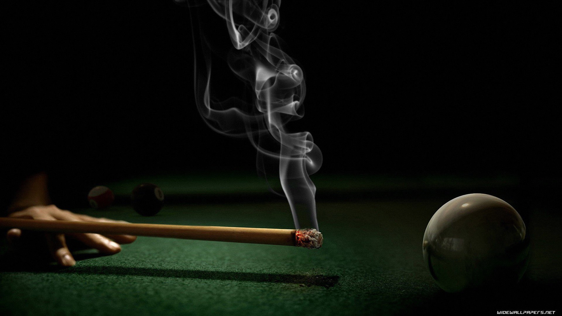 Smoke Billiards Tables Snooker Wallpaper