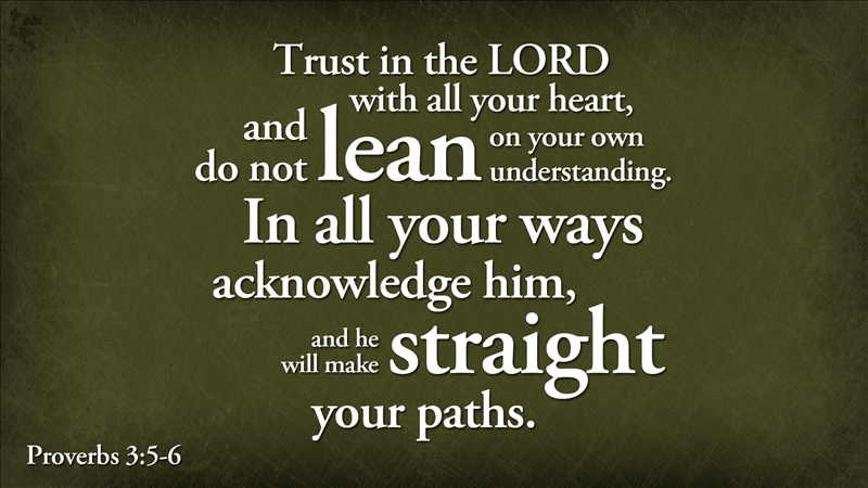 Proverbs Trust In The Lord With All Your Heart And Do Not Lean