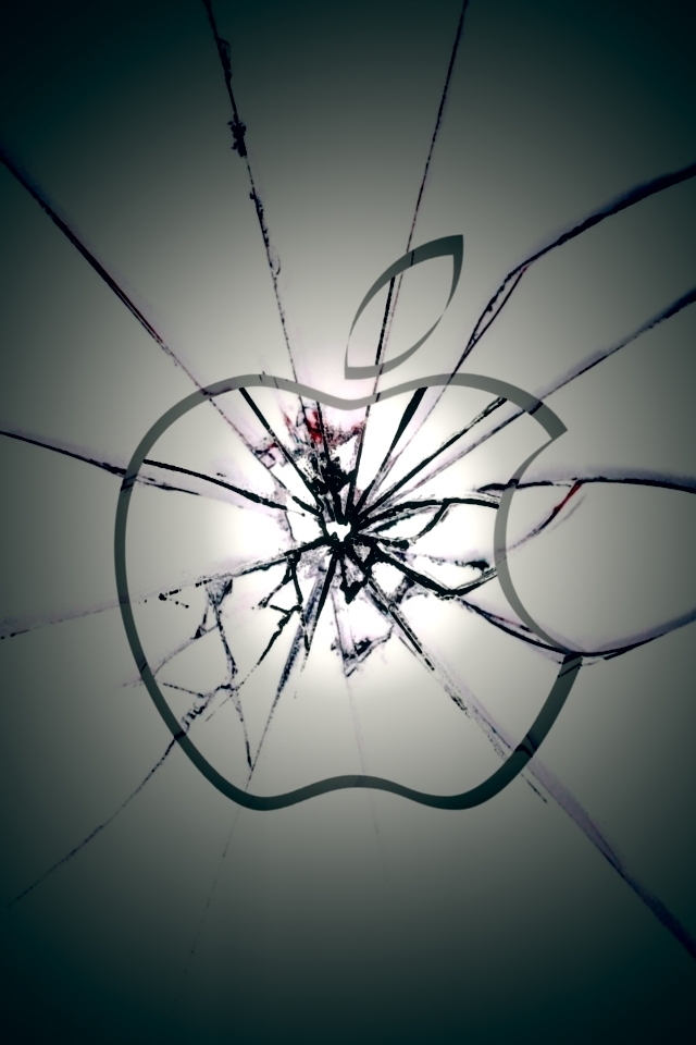 Broken iPhone Cracked Screen Wallpaper