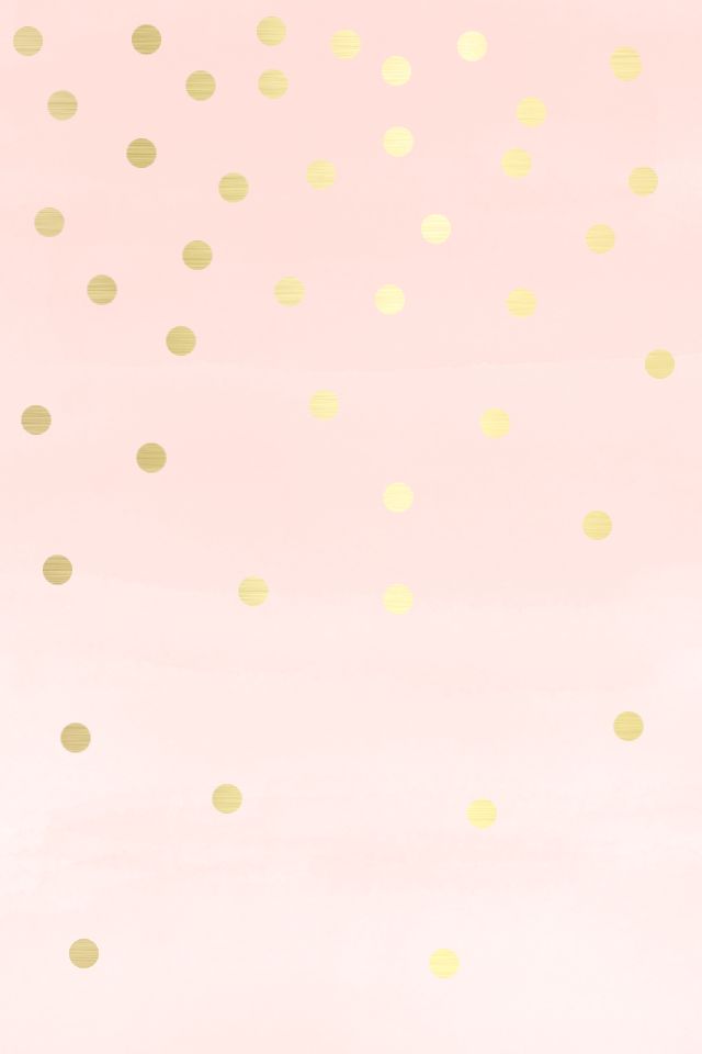 Blush Soft Pink Gold Spots Dots iPhone Wallpaper Phone Background