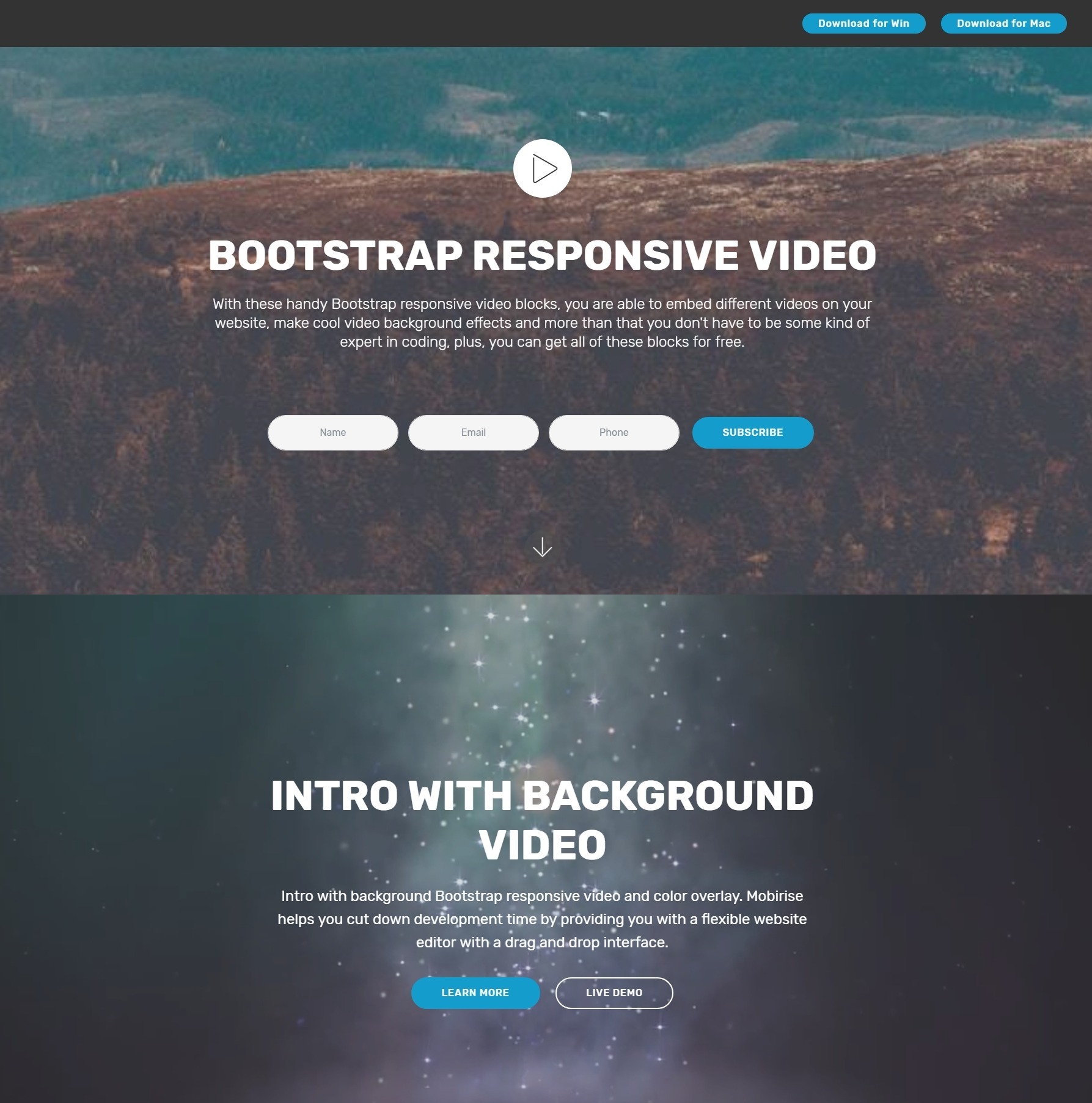 Wonderful Html5 Bootstrap Carousel Video Background And