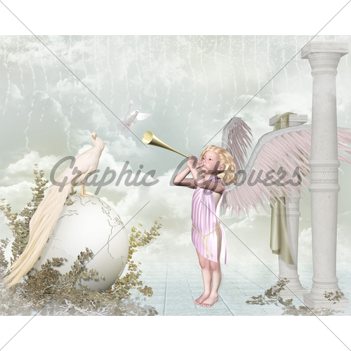 Angel Doves Border Abstract Of Peace 3d And Cg Pictures