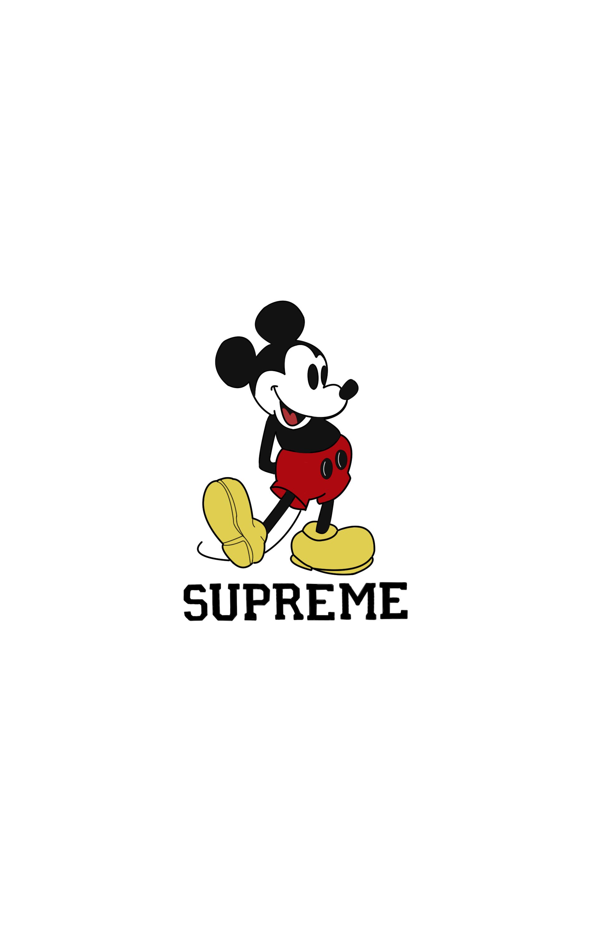 33 Mickey Mouse Supreme Iphone Wallpaper On Wallpapersafari
