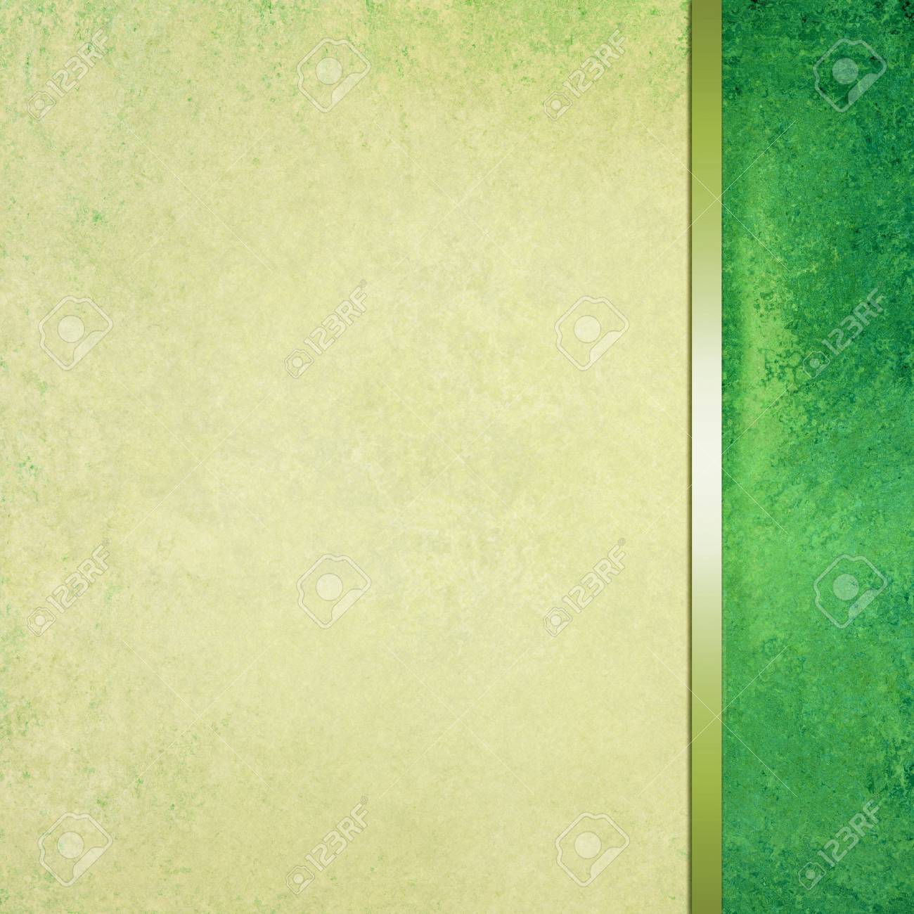 Abstract Background With Green Sidebar And Ribbon Trim Border