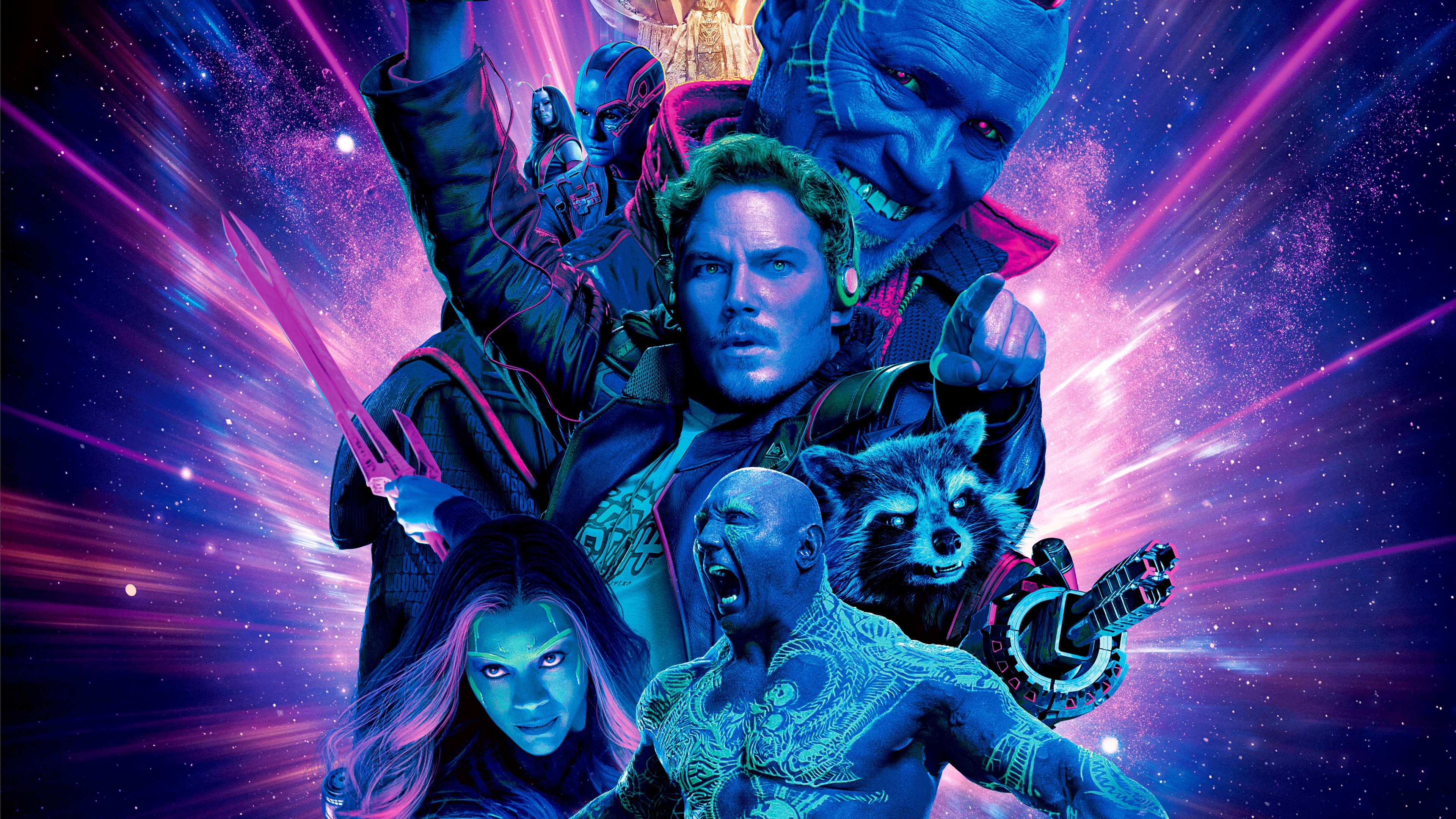 Wallpaper Guardians Of The Galaxy Vol Star Lord Gamora Drax