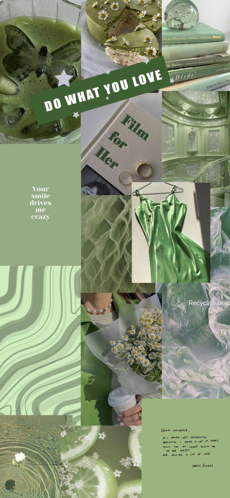 Free download Collage Wallpaper Ideas Sage Green Aesthetic Idea ...
