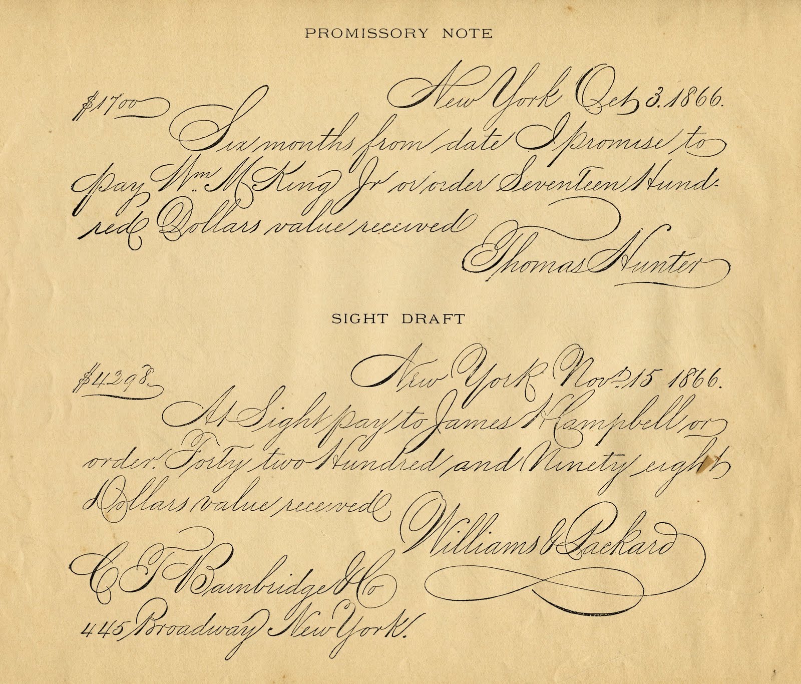 The Original Scanned Version Of This Fabulous Spencerian Writing