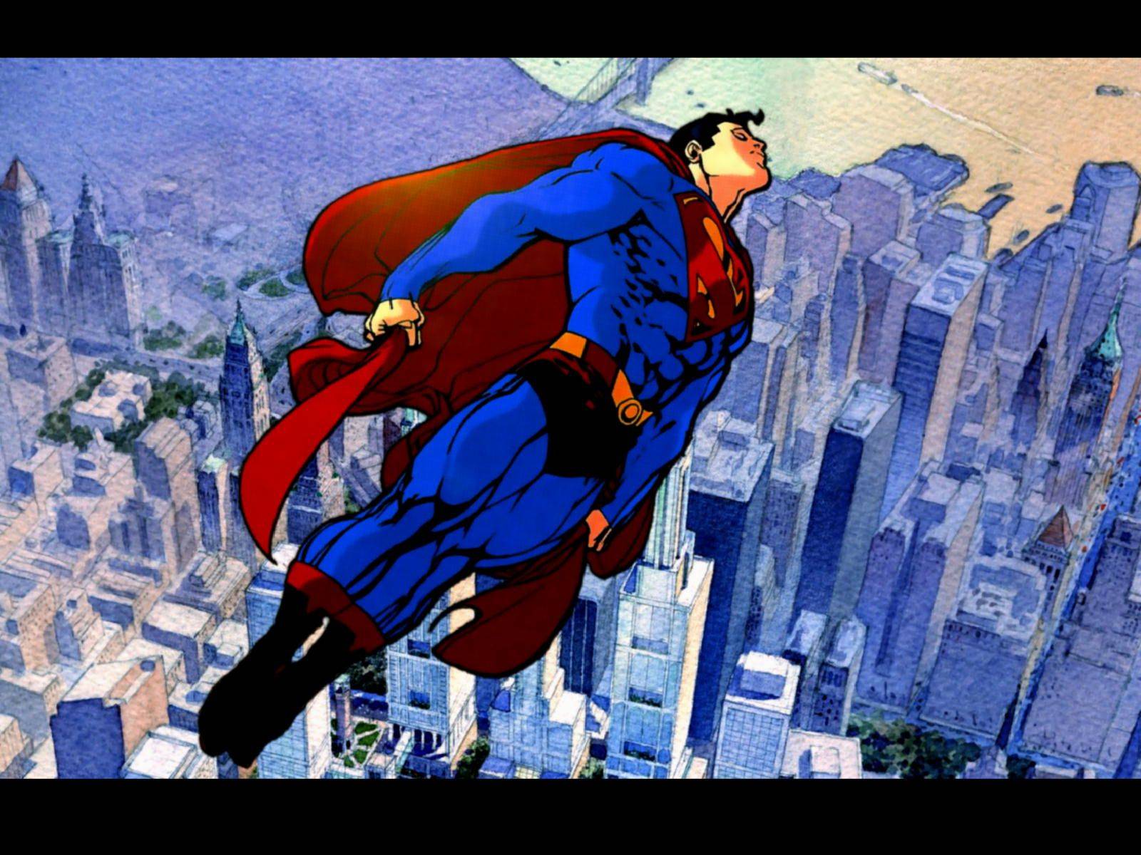 Superman Flying Cartoon Picture