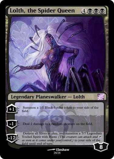 Lolth The Spider Queen Planeswalker Concept By Elnshaw