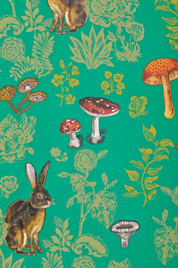 Natalie Lete For Anthropologie Mushroom Forest Wallpaper