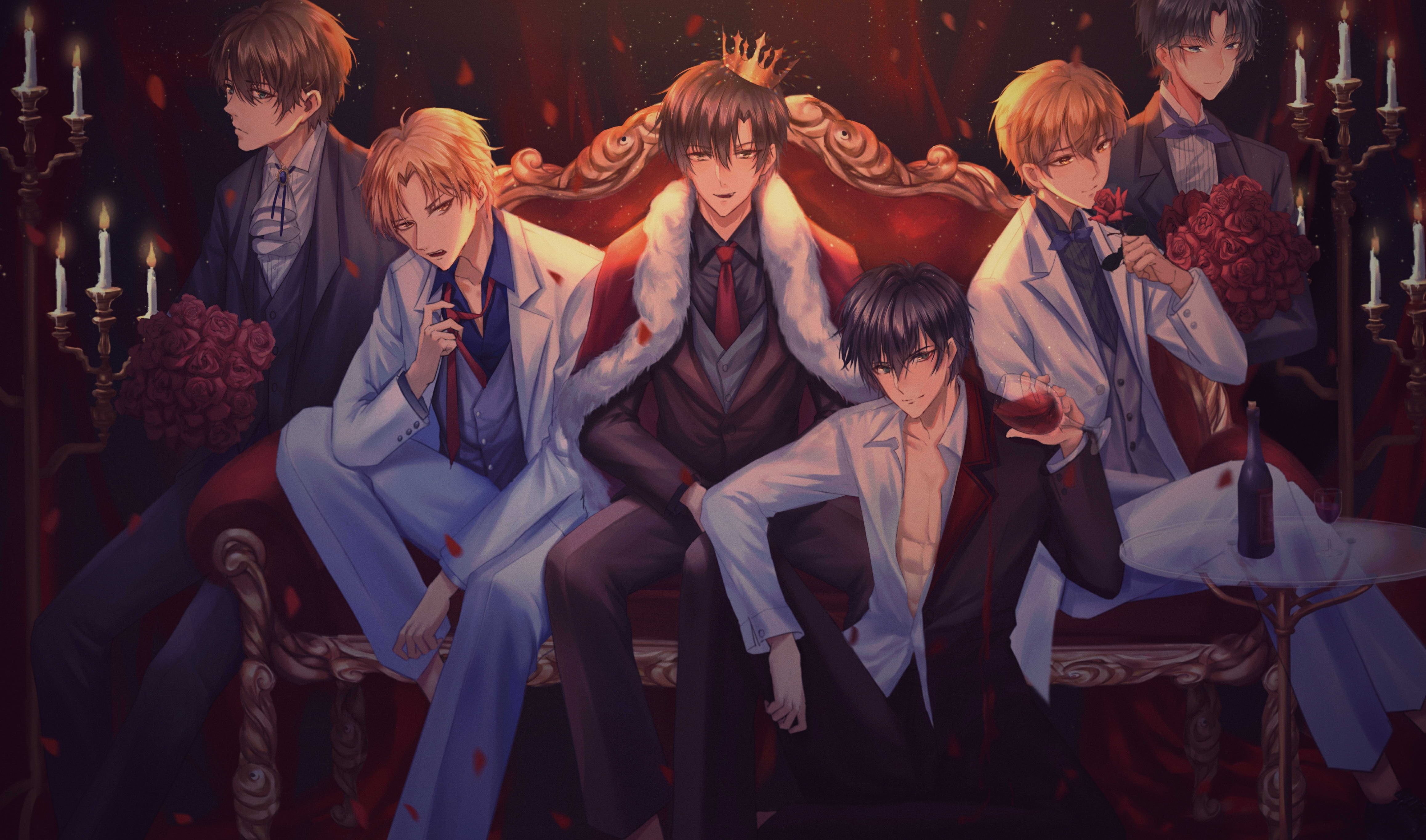 anime boys shoujo king crown suit Anime 4K wallpaper
