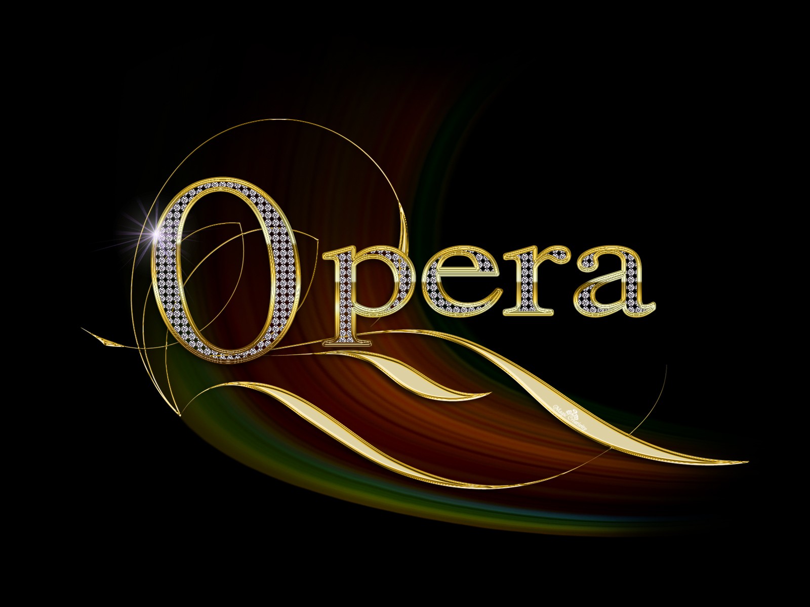 Opera Gold And Diamonds Wallpaper