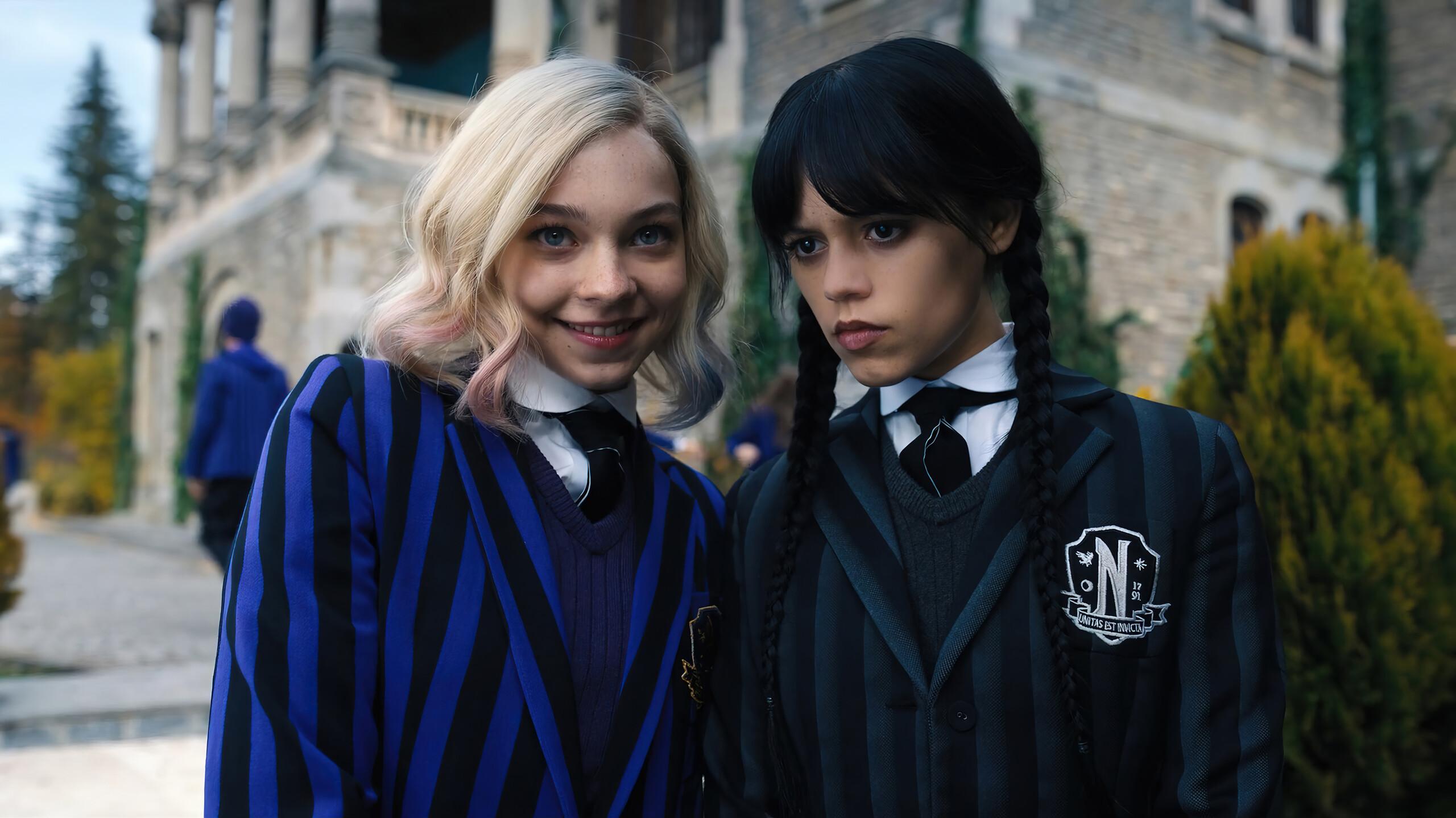 🔥 Free Download Wednesday Addams Enid Sinclair Netflix Series 4k ...