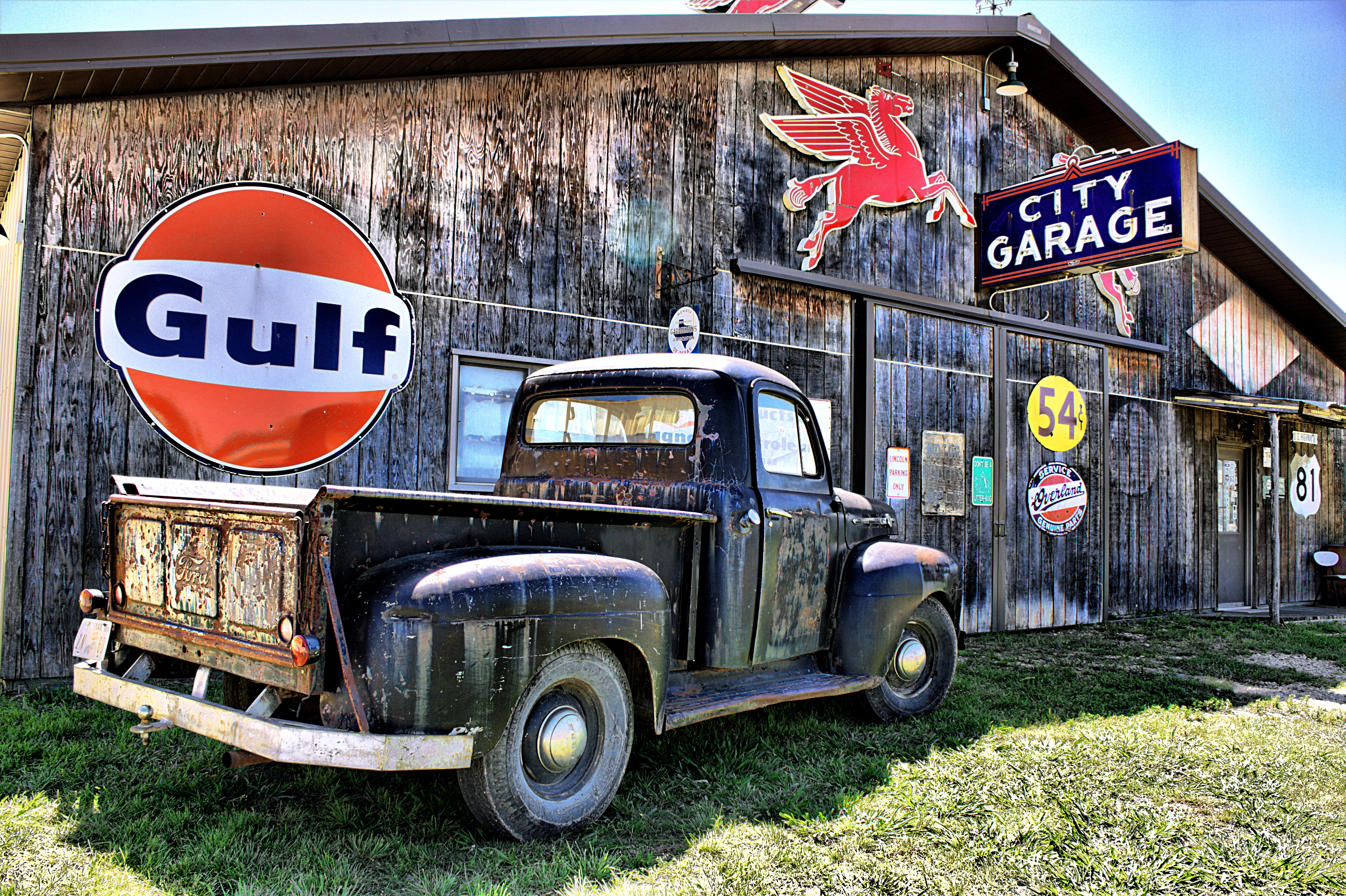 Old Ford Truck Background In Salado Tx