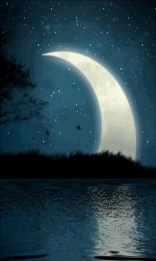 Bigger Crescent Moon Live Wallpaper For Android Screenshot