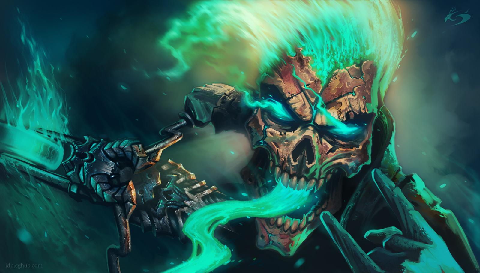 Cool Painting Skull Wallpaper Desktop Wallpaperlepi