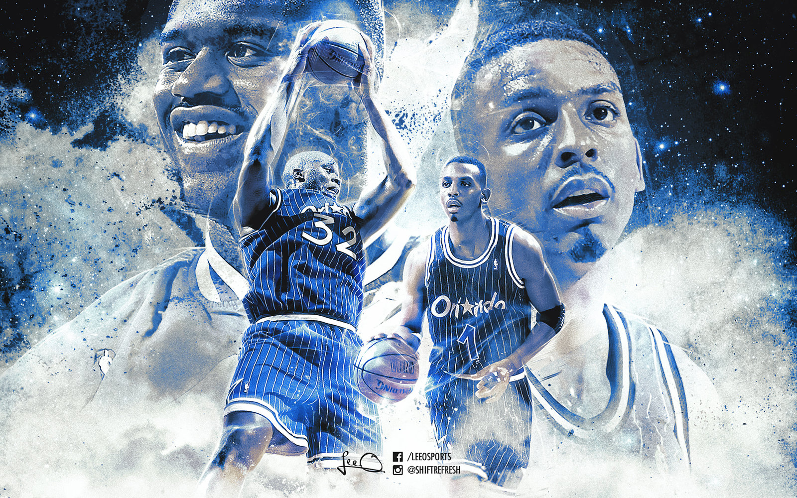 Shaq and Penny   Orlando Magic NBA Wallpaper by skythlee