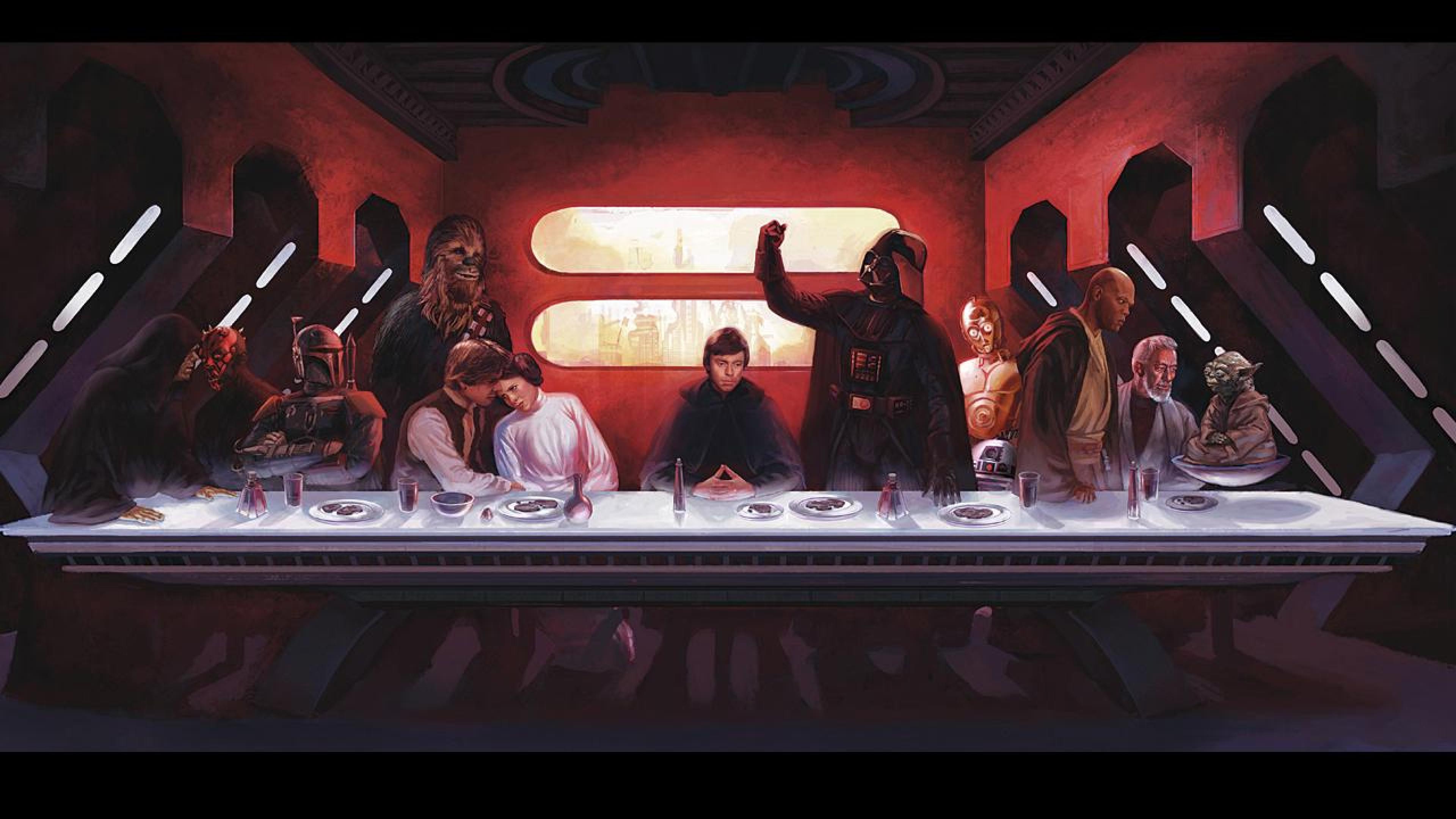 Star Wars Last Supper Funny Humor Jokes Artwork Ultra Or Dual High