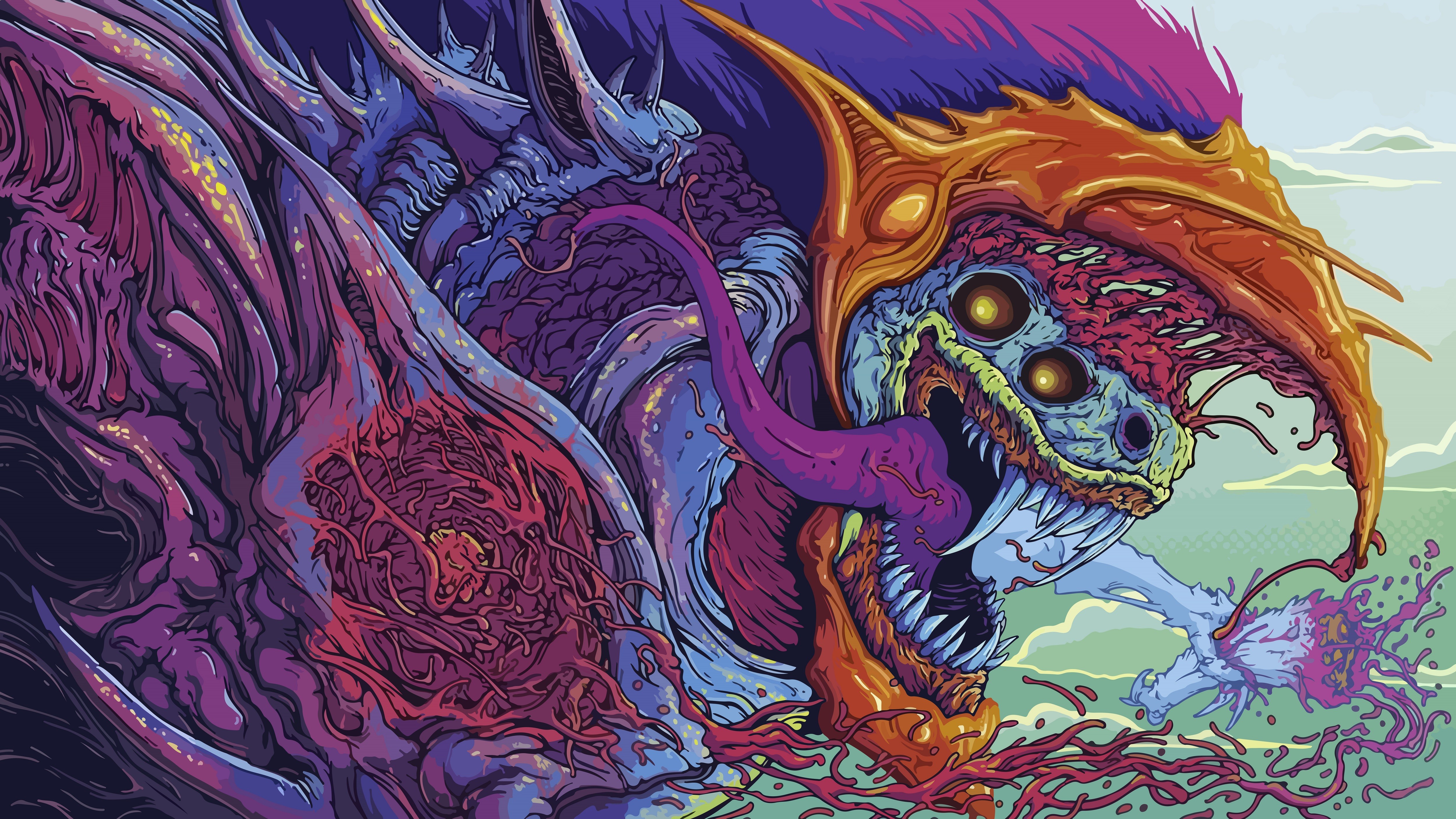 Hyper Beast Wallpaper By Brock Hofer Colorful Huge Monster