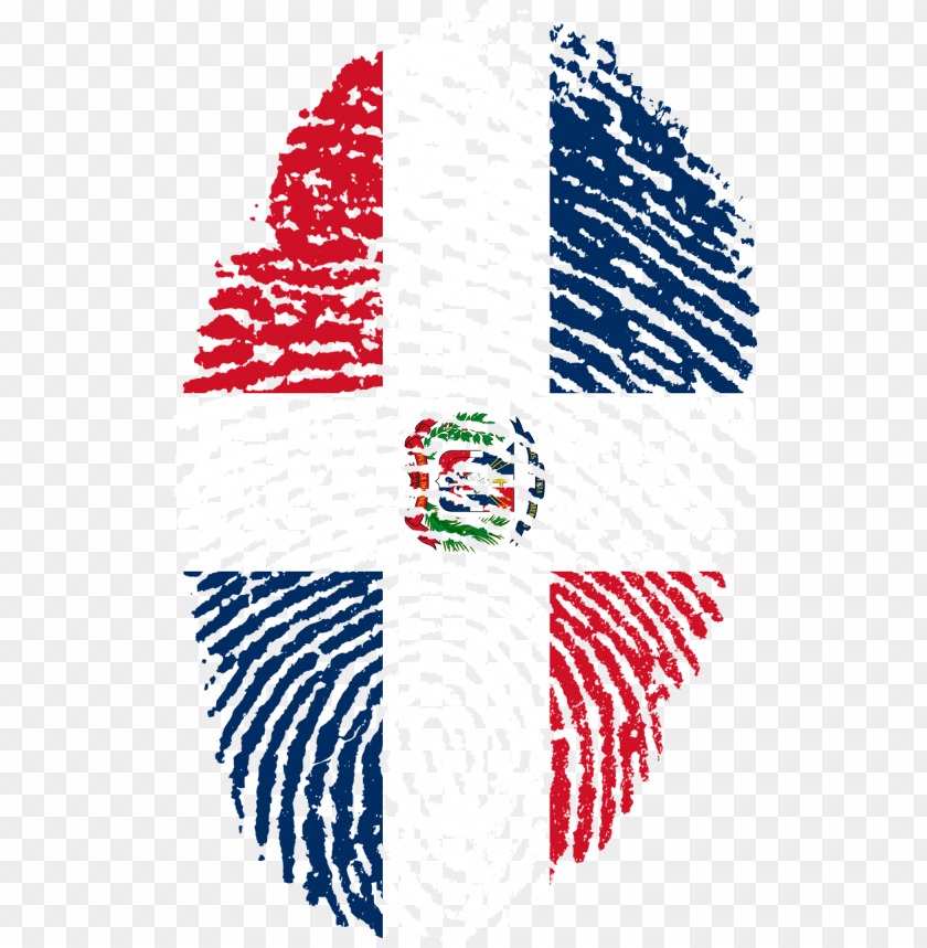 Travel Dominican Republic Flag Fingerprint Countr