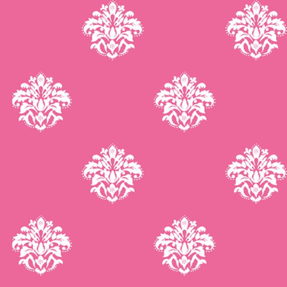 Pink And White Damask Wallpaper Pattern