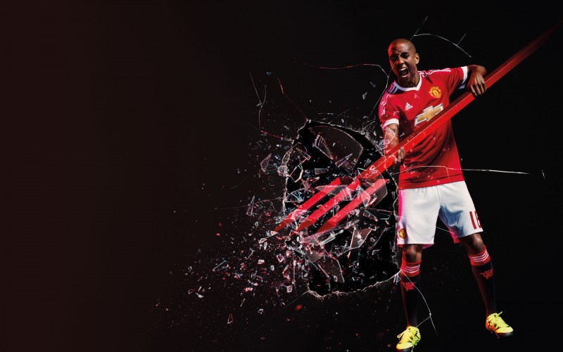 Ashley Young Manchester United Adidas Home Kit Wallpaper