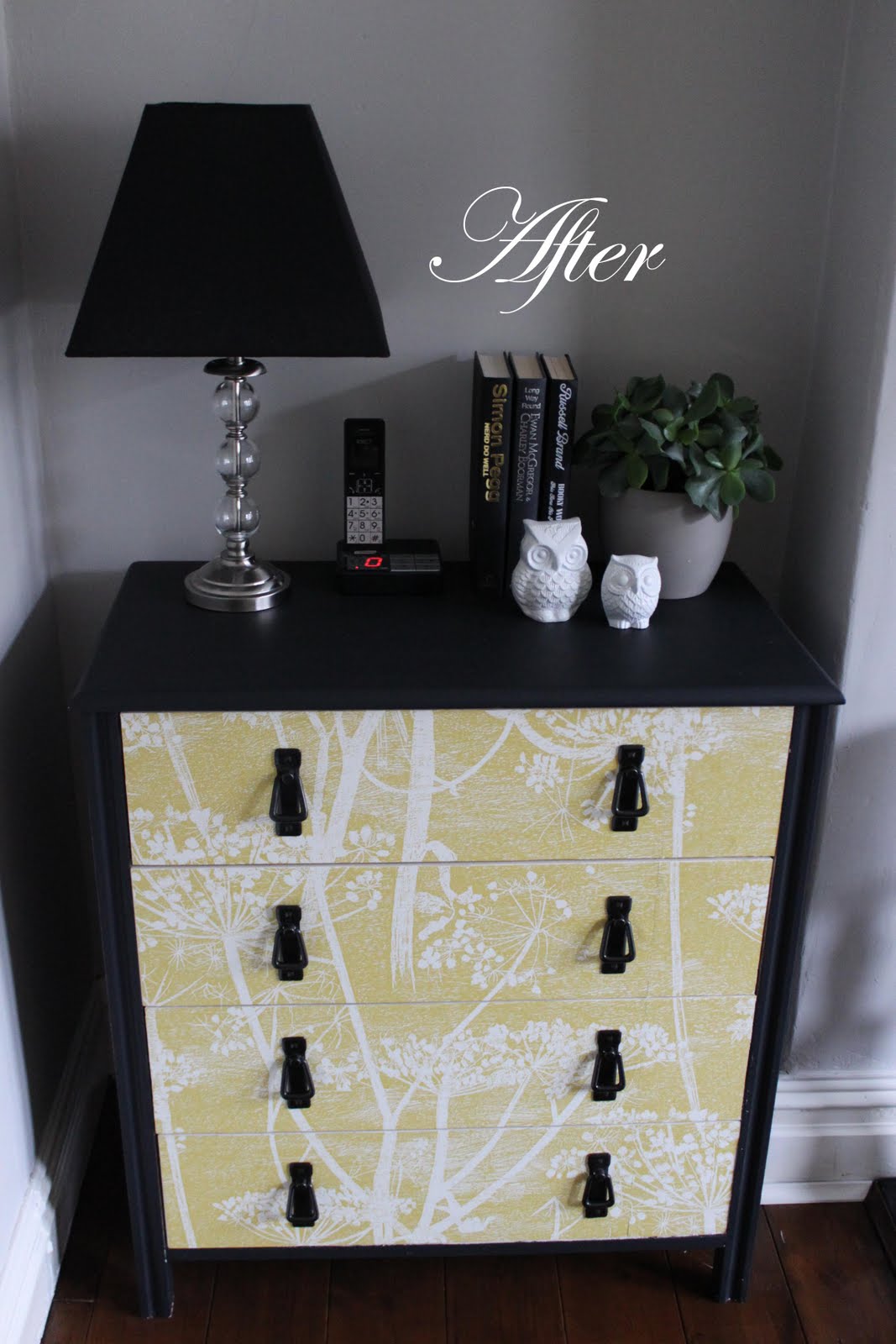 Before And After Wallpapered Chest Of Drawers Swoon Worthy