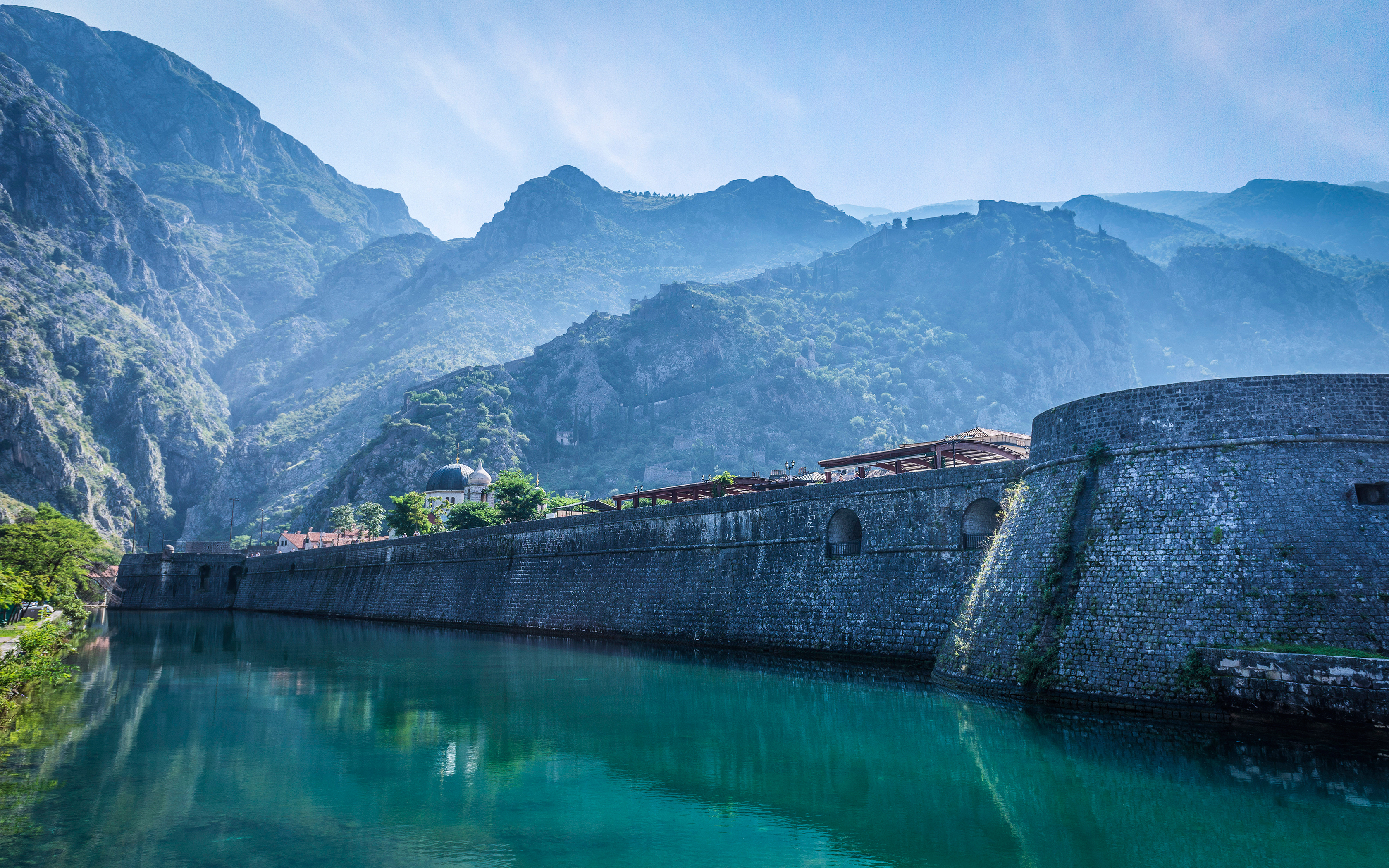 Pictures Montenegro Kotor City Walls Nature Mountains