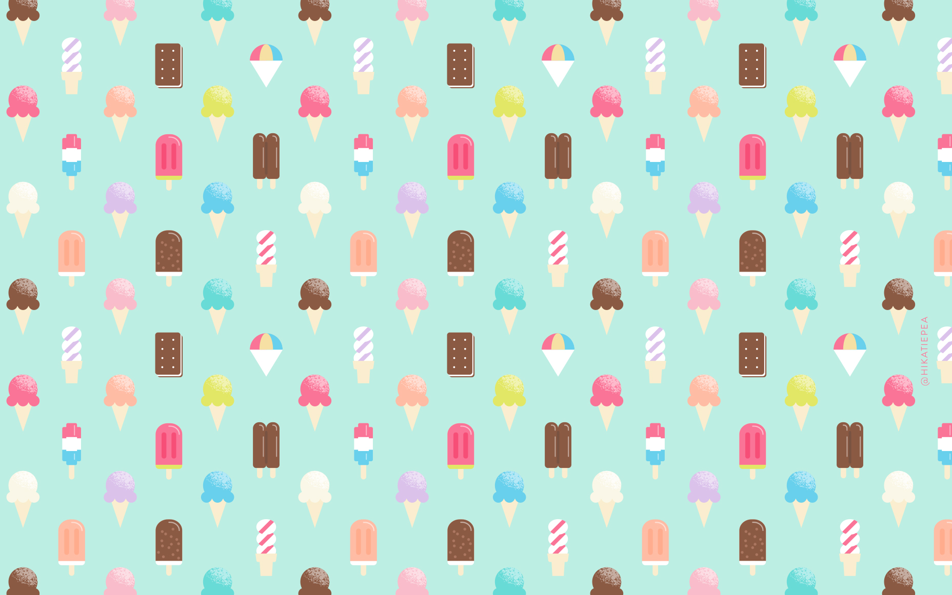 Bie Ice Cream Wallpaper Katie Pea Studio By Cavallaro