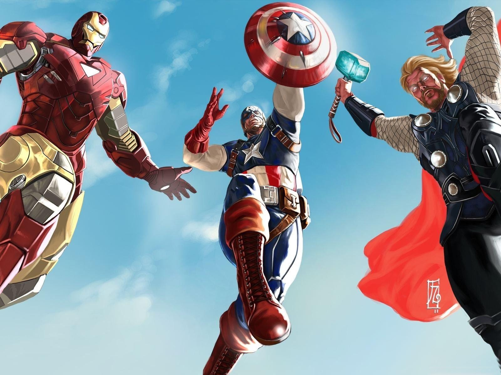 Iron Man Captain America And Thor The Avengers HD Wallpaper
