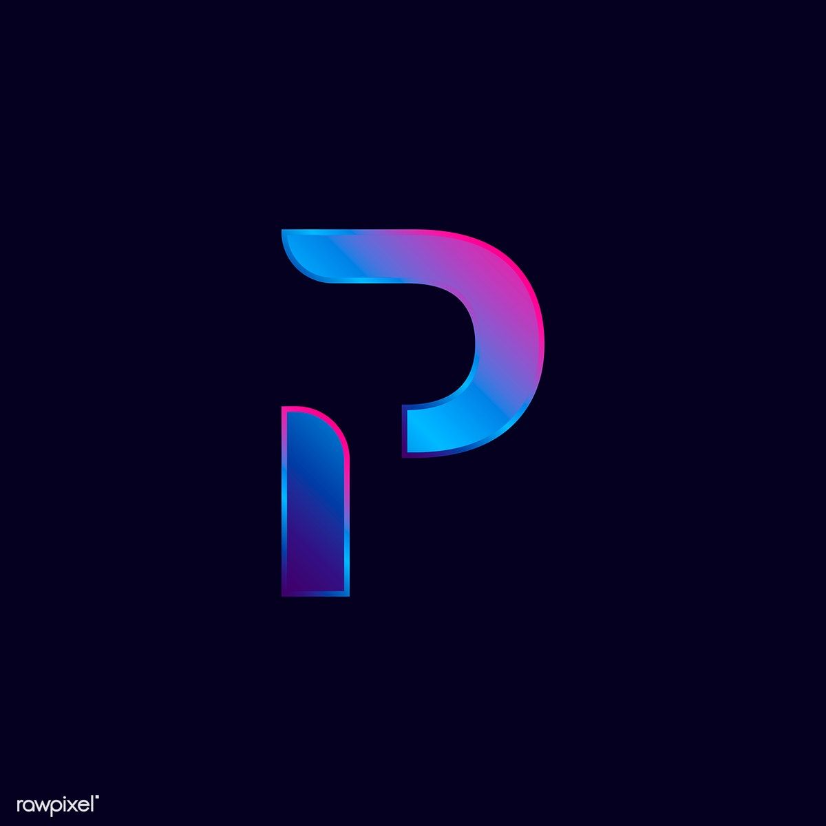 Capital Letter P Vibrant Typography Vector Wallpaper