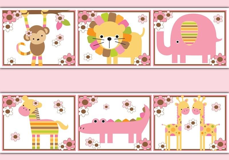 🔥 Free download Jungle Animal Wallpaper Border Wall Art Decals Baby